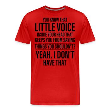 Funny Saying - Men's Premium Organic T-Shirt - red - Front - Damien (186cm)