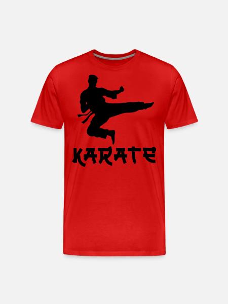 Karate - Männer Premium Bio T-Shirt - Rot
