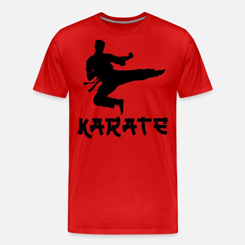 Karate - Männer Premium Bio T-Shirt - Rot