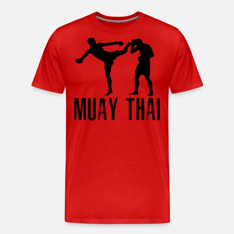 Muay Thai - Männer Premium Bio T-Shirt - Rot