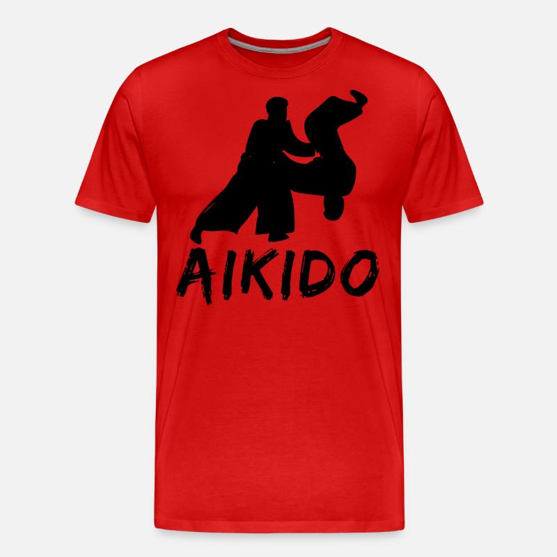 Aikido - Männer Premium Bio T-Shirt - Rot