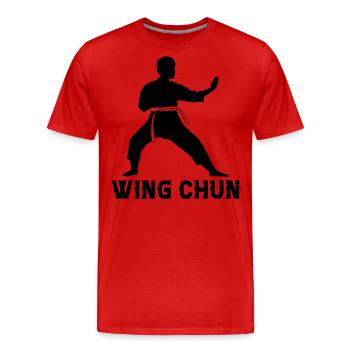 Wing Chun - Men's Premium Organic T-Shirt - red - Front - Damien (186cm)