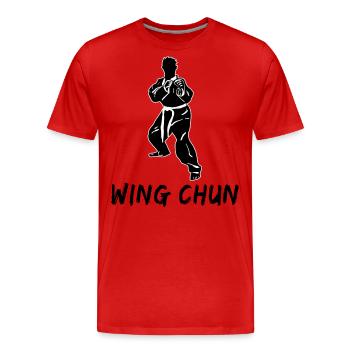 Wing Chun - Men's Premium Organic T-Shirt - red - Front - Damien (186cm)