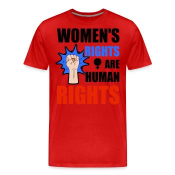 Les droits des femmes sont des droits humains - T-shirt bio Premium Homme - rouge - Devant - Damien (186cm)