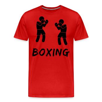 Boxen - Männer Premium Bio T-Shirt - Rot - Vorne - Damien (186cm)