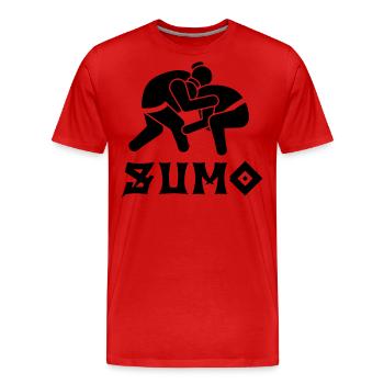 Sumo - T-shirt bio Premium Homme - rouge - Devant - Damien (186cm)
