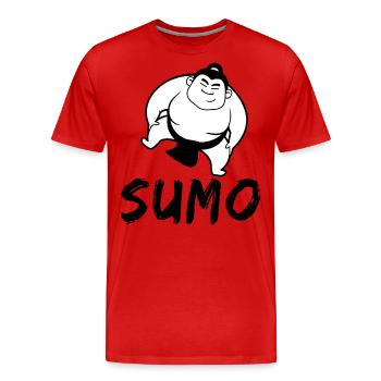 Sumo - T-shirt bio Premium Homme - rouge - Devant - Damien (186cm)