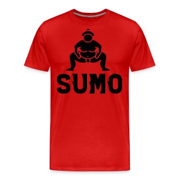 Sumo - T-shirt bio Premium Homme - rouge - Devant - Damien (186cm)