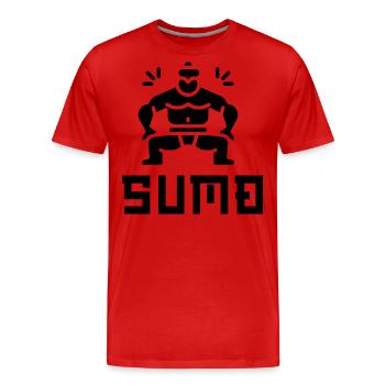 Sumo - T-shirt bio Premium Homme - rouge - Devant - Damien (186cm)
