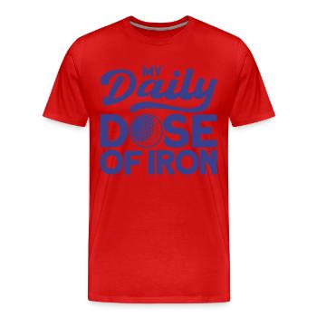 Golfplatz Golfen Golfer Geschenk - Männer Premium Bio T-Shirt - Rot - Vorne - Damien (186cm)