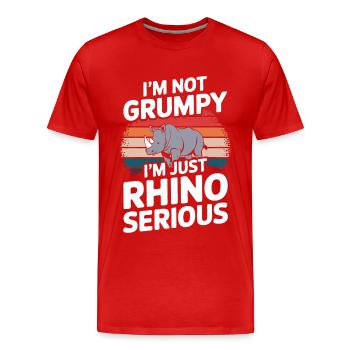 Rhinocéros Rhinocéros - T-shirt bio Premium Homme - rouge - Devant - Damien (186cm)