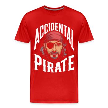 Amputation Disability - Men's Premium Organic T-Shirt - red - Front - Damien (186cm)
