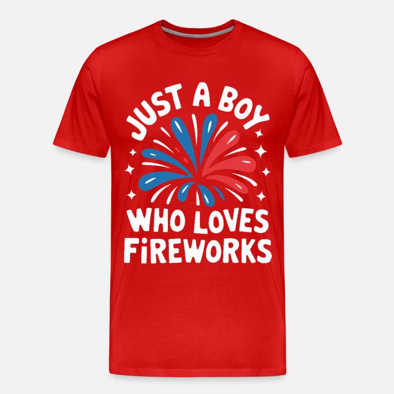 Pyrotechnie Feux d’artifice Pyrotechnie - T-shirt bio Premium Homme - rouge