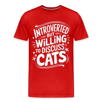 Introvertierter asozialer introvertierter - Männer Premium Bio T-Shirt - Rot - Vorne - Damien (186cm)