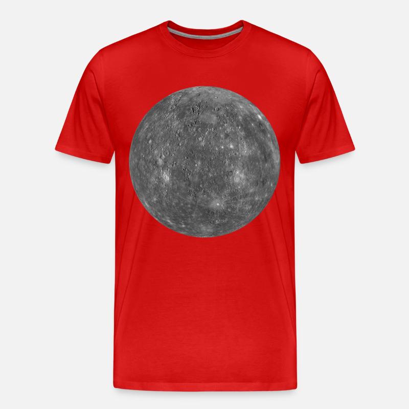 Planeten: Merkur - Männer Premium Bio T-Shirt - Rot