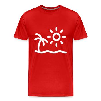 Reif für Insel Urlaub Reise verreisen - Männer Premium Bio T-Shirt - Rot - Vorne - Damien (186cm)