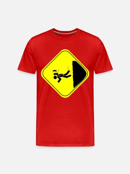 base jump - T-shirt bio Premium Homme - rouge