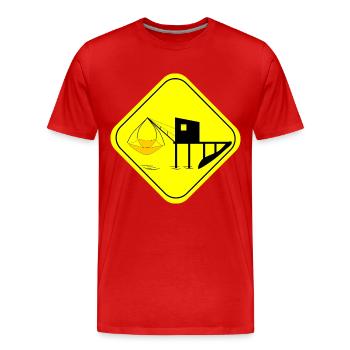 cabane de pecheur - T-shirt bio Premium Homme - rouge - Devant - Damien (186cm)