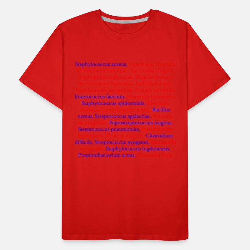 Liste des bactéries T-shirt bio Premium Homme