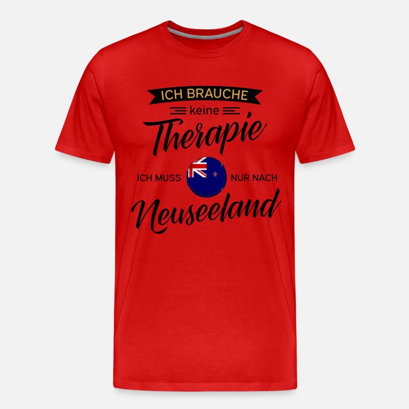 Neuseeland - Männer Premium Bio T-Shirt - Rot