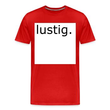 drôle - T-shirt bio Premium Homme - rouge - Devant - Damien (186cm)