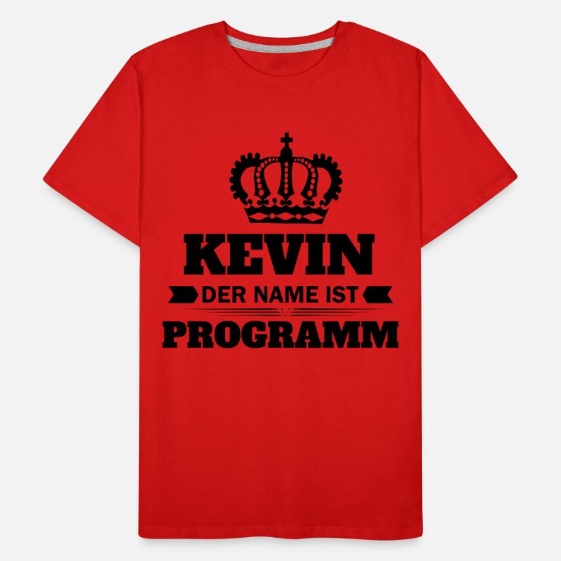 kevin der name ist Programm Männer Premium Bio T-Shirt
