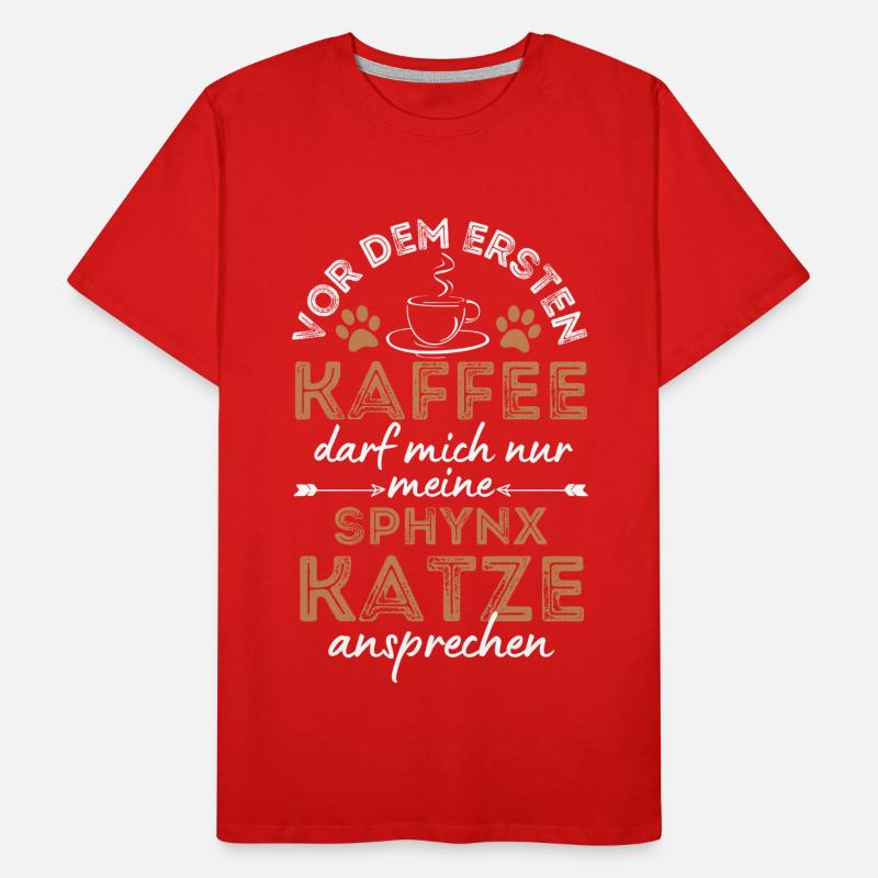 Café Sphynx Cat T-shirt bio Premium Homme