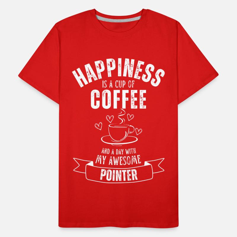 Deutsch Pointer Café Chien Café T-shirt bio Premium Homme