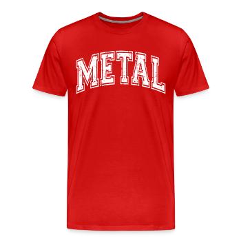 Métal - T-shirt bio Premium Homme - rouge - Devant - Damien (186cm)