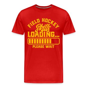 Mannschaftssport Feldhockey Feldhockey Spieler Ges - Männer Premium Bio T-Shirt - Rot - Vorne - Damien (186cm)