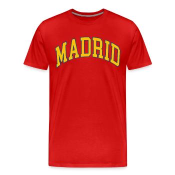 Madrid - Men's Premium Organic T-Shirt - red - Front - Damien (186cm)