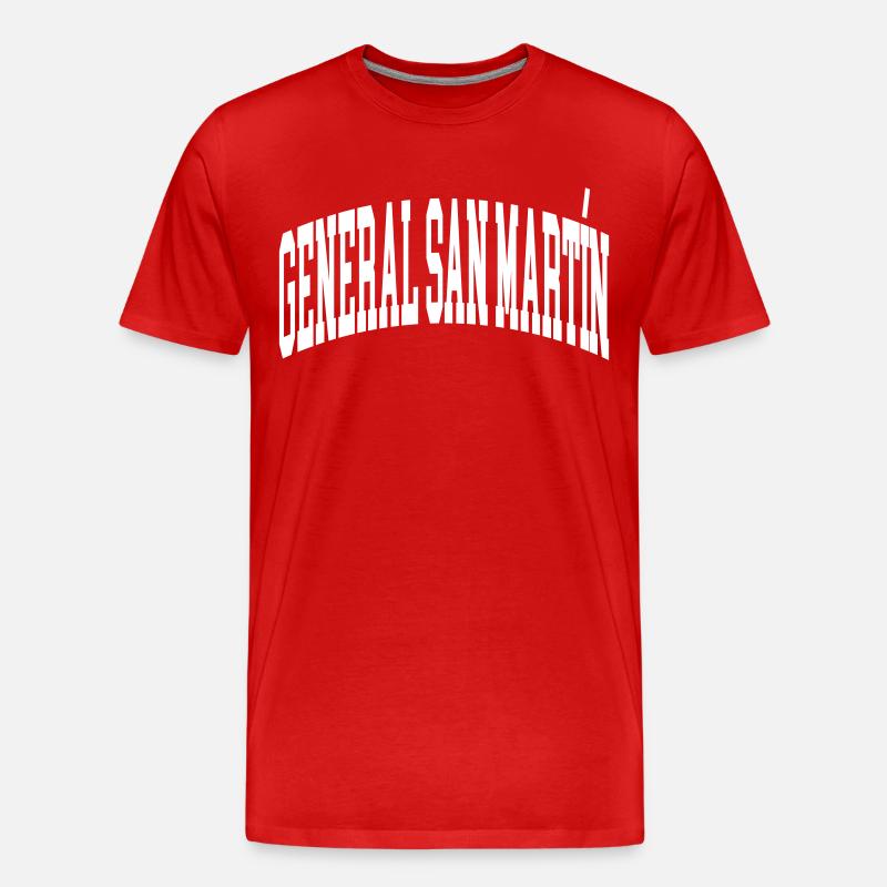 General San Martin - Männer Premium Bio T-Shirt - Rot