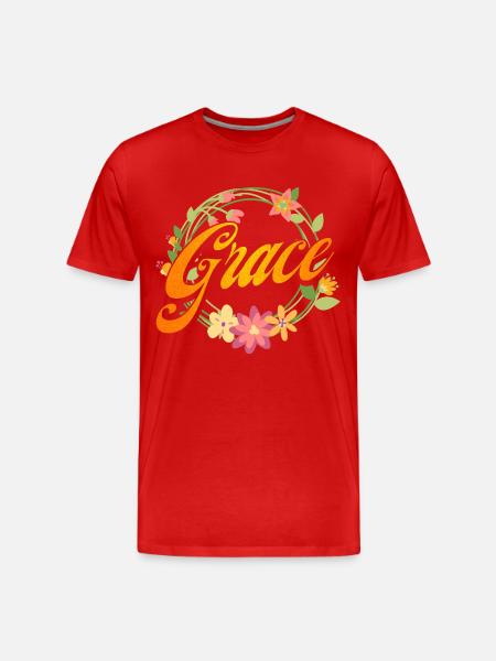 Inspirational Christian Religious Gift - Men's Premium Organic T-Shirt - red