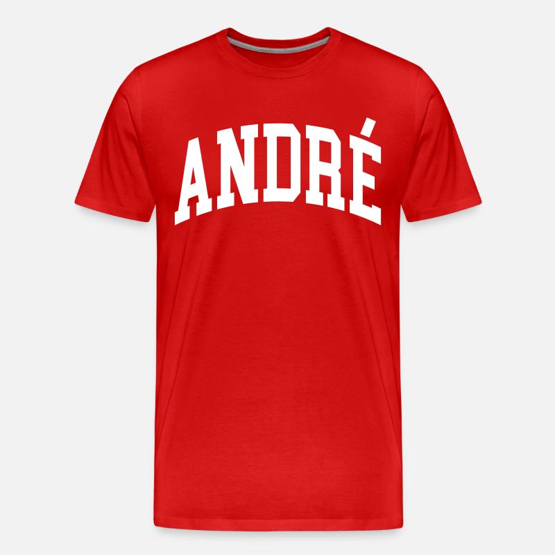 André - Männer Premium Bio T-Shirt - Rot