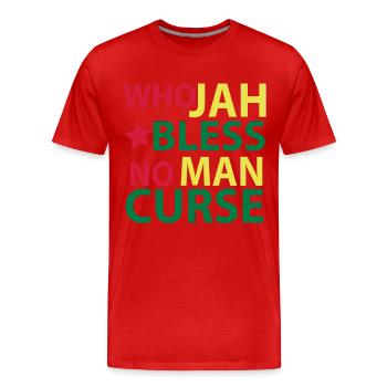 who jah bless - Männer Premium Bio T-Shirt - Rot - Vorne - Damien (186cm)