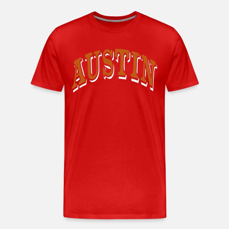 Austin - Männer Premium Bio T-Shirt - Rot
