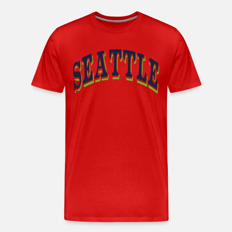 Seattle - Männer Premium Bio T-Shirt - Rot