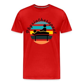 Physiotherapeut - Männer Premium Bio T-Shirt - Rot - Vorne - Damien (186cm)