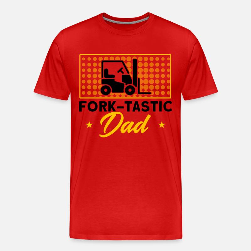 Gabelstaplerfahrer Gabeltastischer Vater Geschenk - Männer Premium Bio T-Shirt - Rot