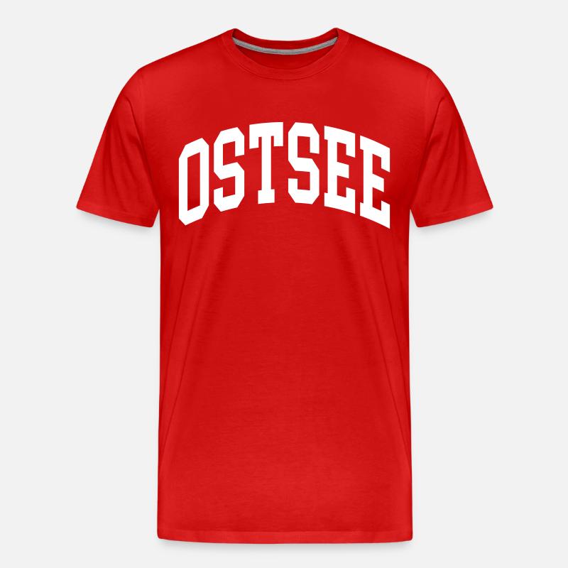 Ostsee - Männer Premium Bio T-Shirt - Rot