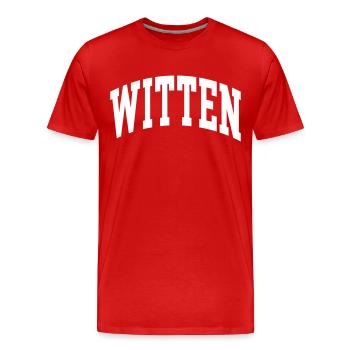 Witten - Men's Premium Organic T-Shirt - red - Front - Damien (186cm)