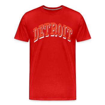 Detroit - T-shirt bio Premium Homme - rouge - Devant - Damien (186cm)