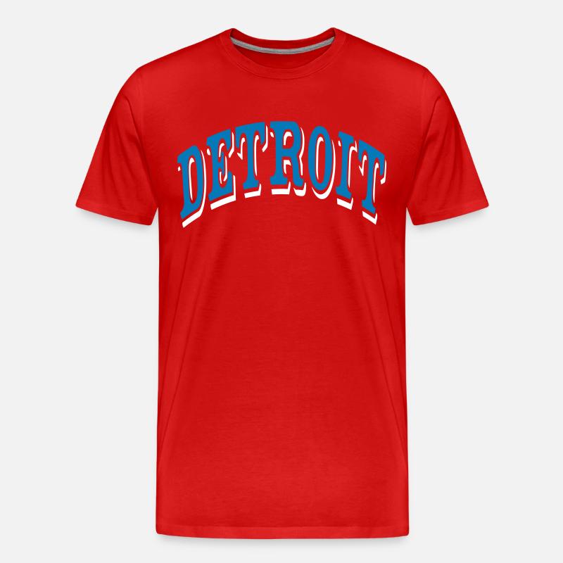 Detroit - Männer Premium Bio T-Shirt - Rot