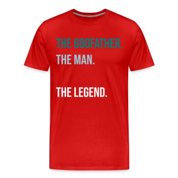 The Godfather - Men's Premium Organic T-Shirt - red - Front - Damien (186cm)