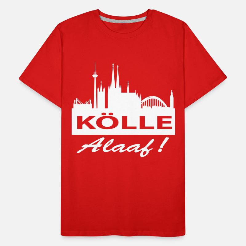 Skyline Cologne - Koelle Alaaf! - Carnaval T-shirt bio Premium Homme
