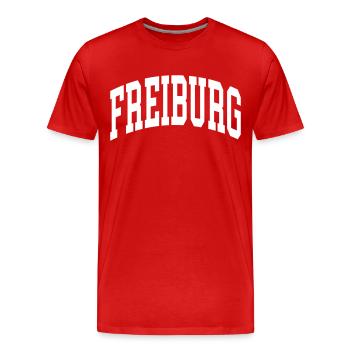 Fribourg - Men's Premium Organic T-Shirt - red - Front - Damien (186cm)