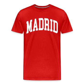 Madrid - Men's Premium Organic T-Shirt - red - Front - Damien (186cm)