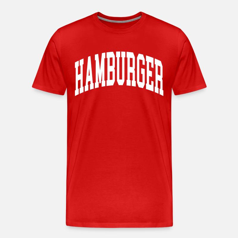 Hamburger - Männer Premium Bio T-Shirt - Rot