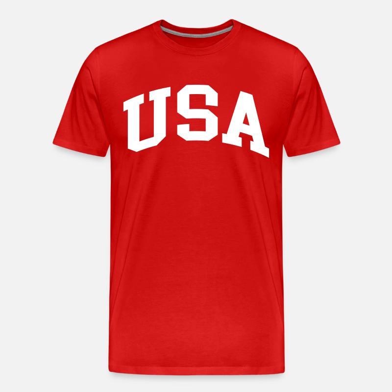 USA - Männer Premium Bio T-Shirt - Rot