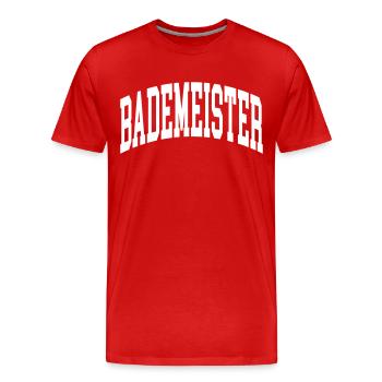 Bademeister - Männer Premium Bio T-Shirt - Rot - Vorne - Damien (186cm)
